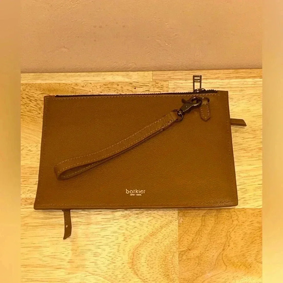 NWTS BOTKIER Coffee Brown Leather Chelsea Clutch With Removable Wristlet Strap. - Picture 5 of 9